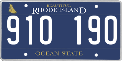 RI license plate 910190