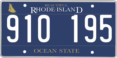 RI license plate 910195