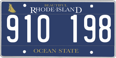 RI license plate 910198