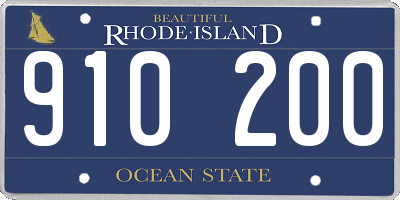 RI license plate 910200