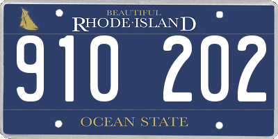 RI license plate 910202
