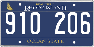 RI license plate 910206