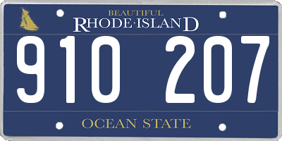 RI license plate 910207