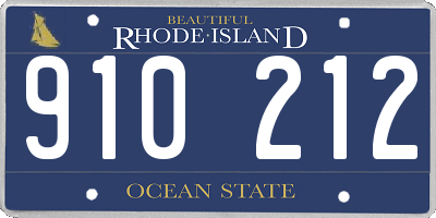 RI license plate 910212