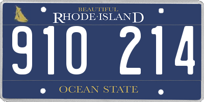 RI license plate 910214