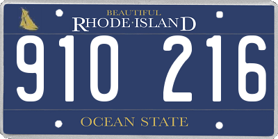 RI license plate 910216
