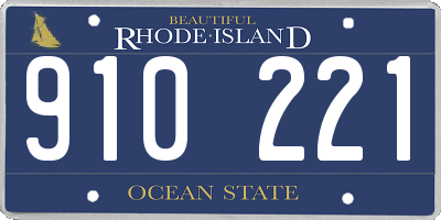 RI license plate 910221
