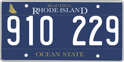 RI license plate 910229