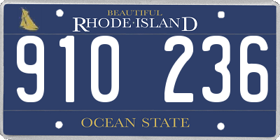 RI license plate 910236