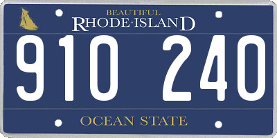 RI license plate 910240