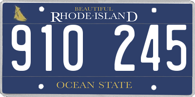 RI license plate 910245
