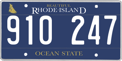 RI license plate 910247
