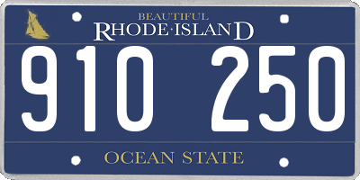 RI license plate 910250