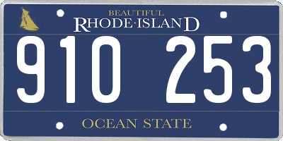 RI license plate 910253