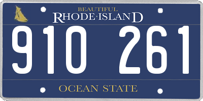 RI license plate 910261