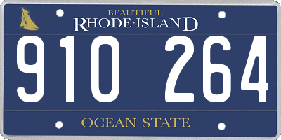 RI license plate 910264