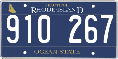 RI license plate 910267