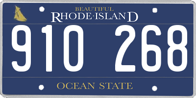RI license plate 910268