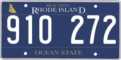 RI license plate 910272