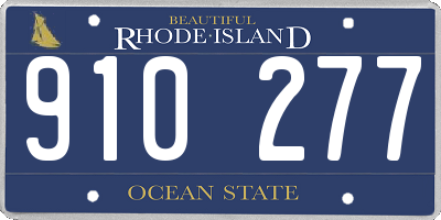 RI license plate 910277