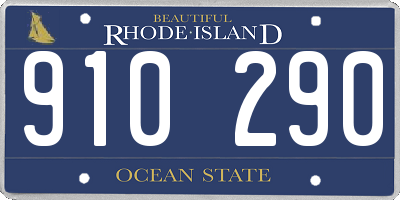 RI license plate 910290