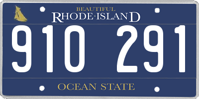 RI license plate 910291