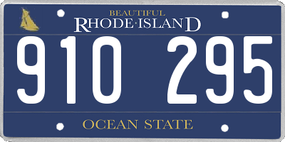RI license plate 910295