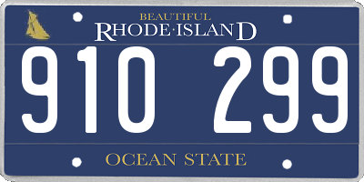 RI license plate 910299