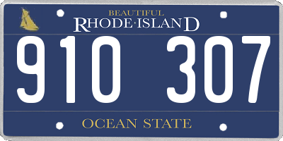 RI license plate 910307