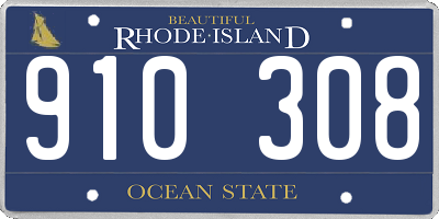 RI license plate 910308