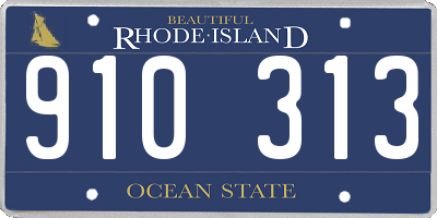 RI license plate 910313