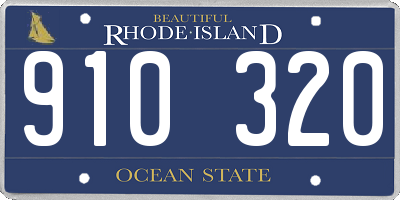 RI license plate 910320