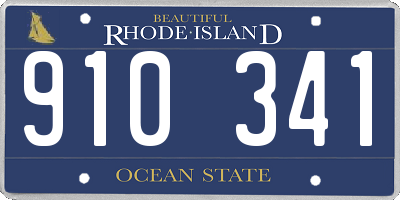 RI license plate 910341