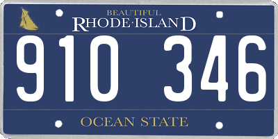 RI license plate 910346