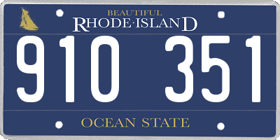 RI license plate 910351