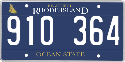 RI license plate 910364
