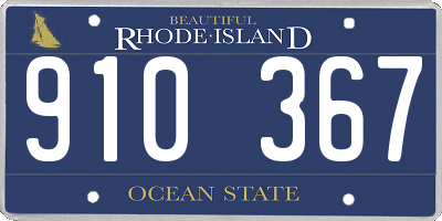 RI license plate 910367