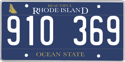 RI license plate 910369