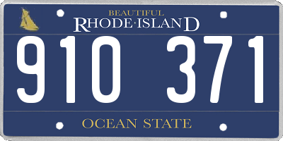 RI license plate 910371