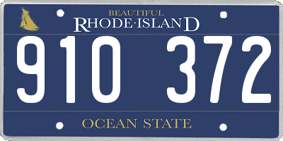 RI license plate 910372