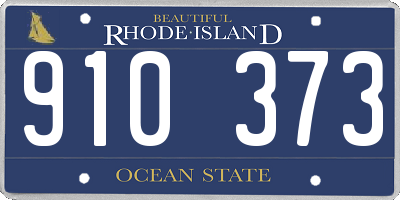 RI license plate 910373