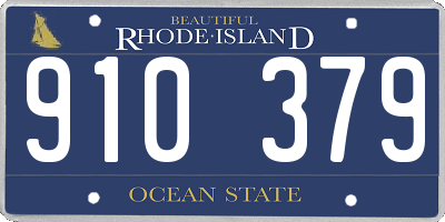 RI license plate 910379