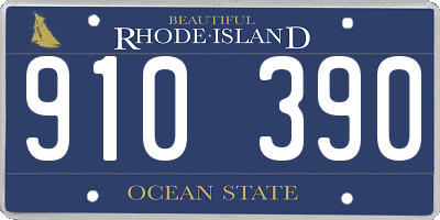 RI license plate 910390