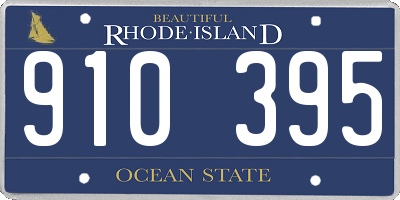 RI license plate 910395