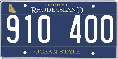 RI license plate 910400