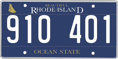 RI license plate 910401