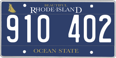 RI license plate 910402
