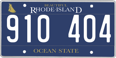 RI license plate 910404
