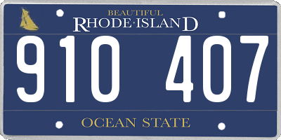 RI license plate 910407