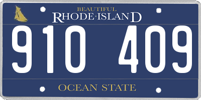 RI license plate 910409